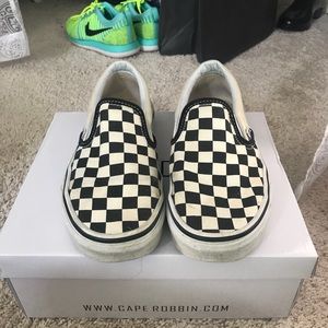 Checkered Slip On Vans